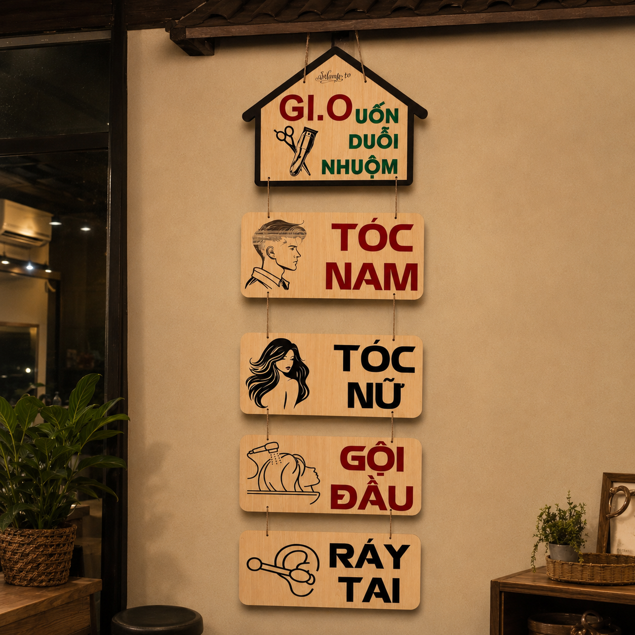 Bảng gỗ nghành tóc - MV001