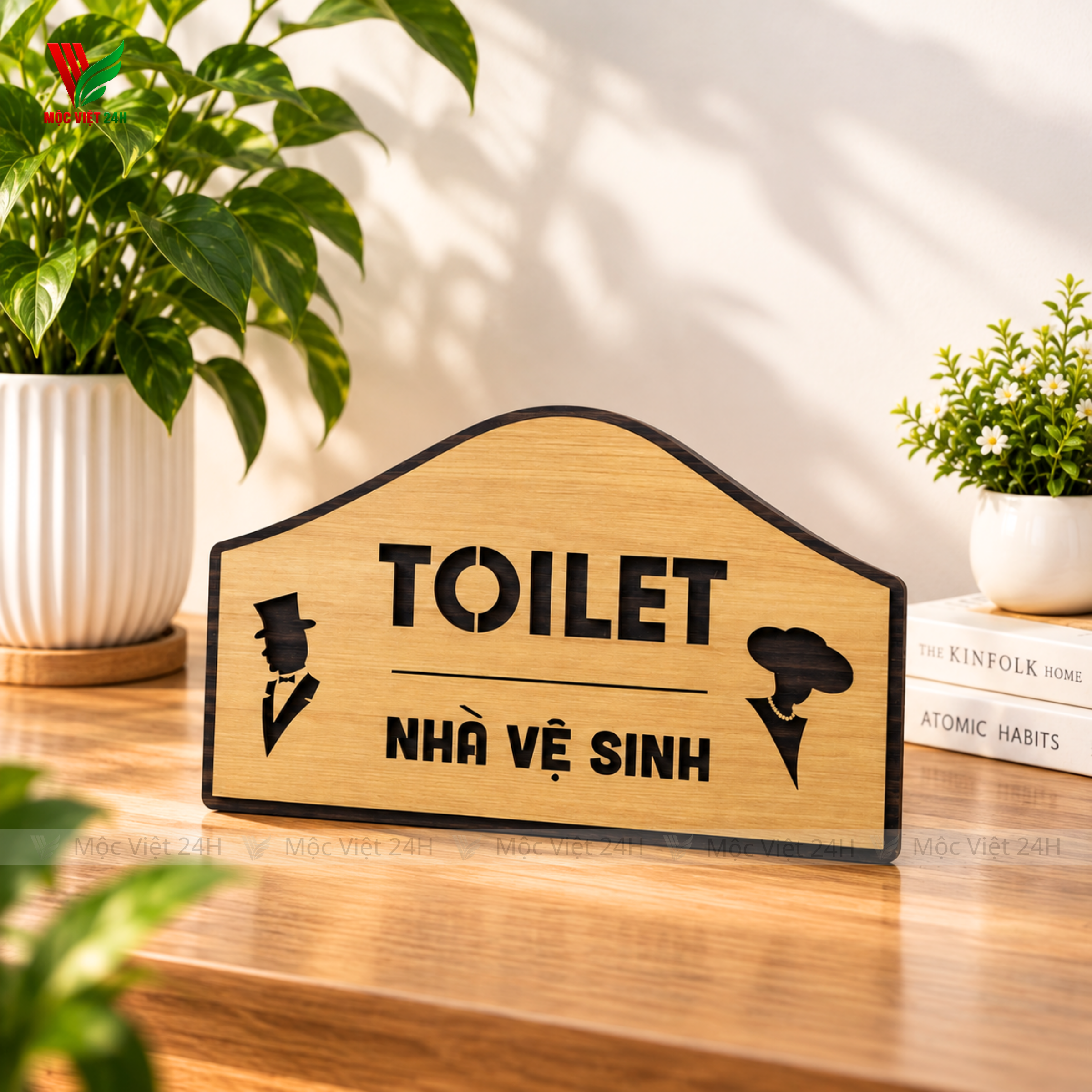 Bảng Dán Cửa Phòng Vệ Sinh WC Nam/ Nữ - MV001