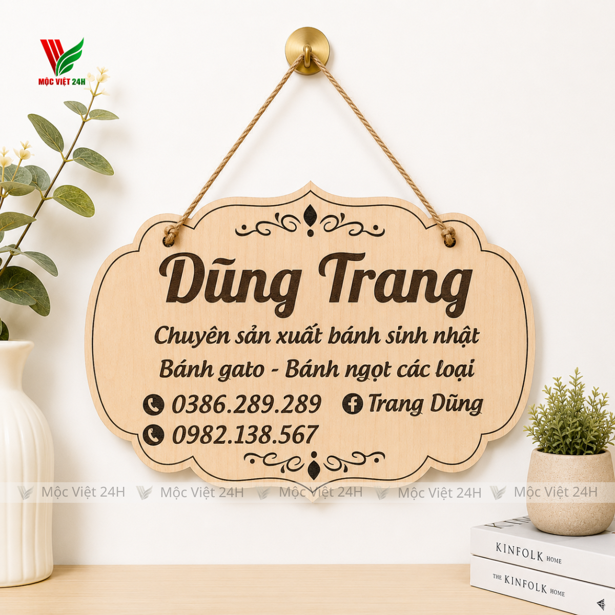 Bảng Gỗ Tên Shop - MV004