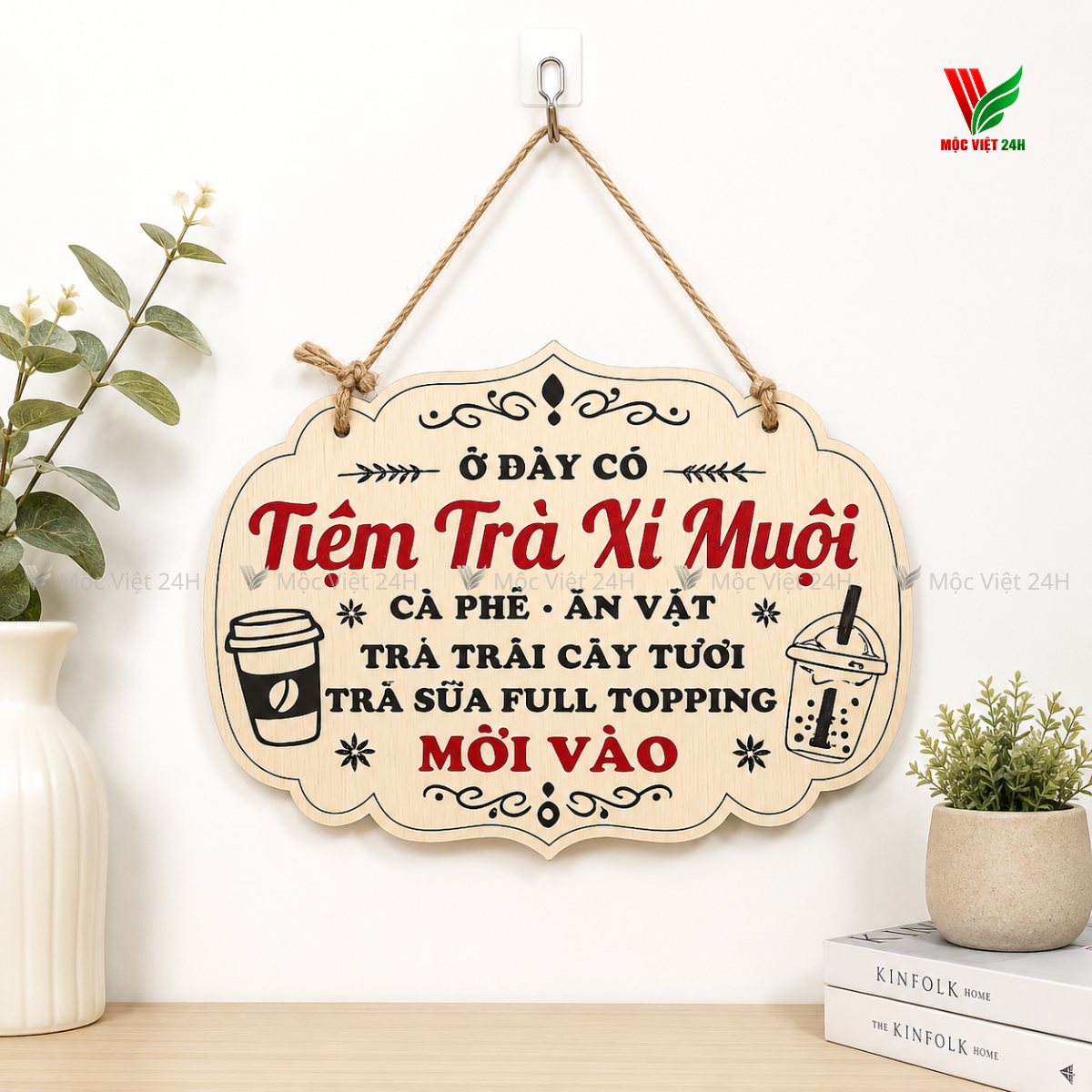 Bảng Gỗ Tên Shop - MV001