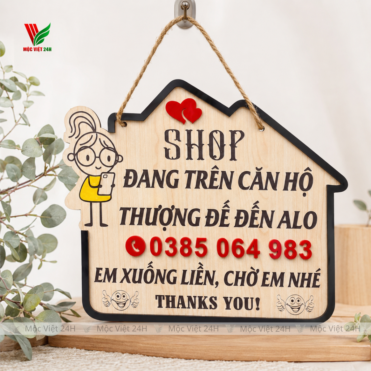 Bảng Gỗ Ngôi Nhà - MV002